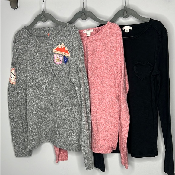 Crewcuts Lot of 3 Long Sleeve T Shirts Gray Red and Black Girls Size 10/11 (L) - Picture 16 of 16